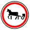 3.8 "Движение гужевых повозок запрещено". Запрещается движение гужевых повозок (саней), верховых и вьючных животных, а также прогон скота.