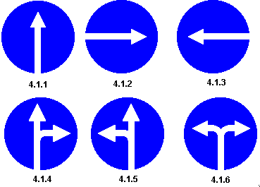 Предписывающие знаки - круглые знаки дорожного движения