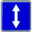5.8 "Реверсивное движение". Начало участка дороги, на котором на одной или нескольких полосах направление движения может изменяться на противоположное.